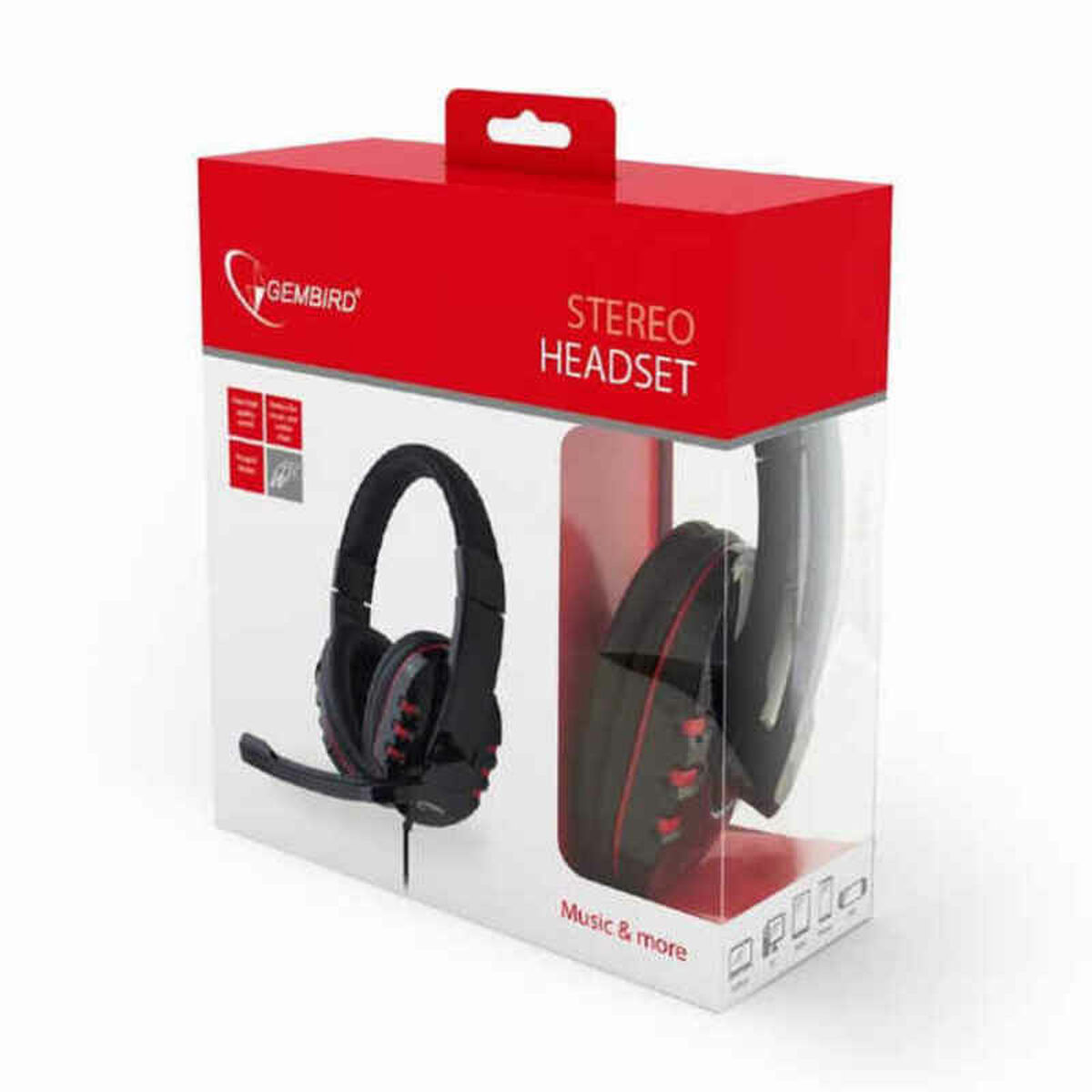 Auriculares Bluetooth com microfone Control Vol Preto
